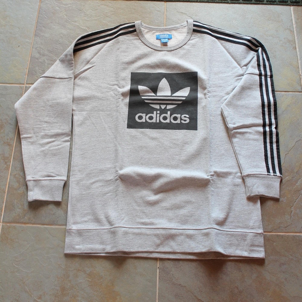 Adidas Three Stripe Logo Sweatshirt